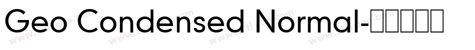 Geo Condensed Normal字体转换